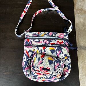 Vera Bradley Floral Quilted Crossbody Bag in Navy, Pink, Yellow, Red